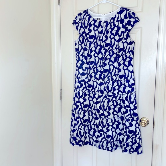 Anne Klein Dresses & Skirts - Anne Klein Blue and White Summer Formal Dress Size 14